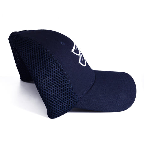 Hornet Mesh Back Cap in Navy Blue with White Logo
