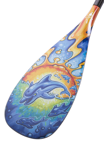 Dolphin B6 Kids SUP Paddle Rubber Edge SUP Paddle Design by Drew Brophy- 84 Square Inch Blade