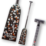 STEALTH ORANGE- RED S3 Sting+ Adjustable Dragon Boat Paddle