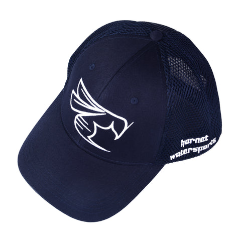 Hornet Mesh Back Cap in Navy Blue with White Logo